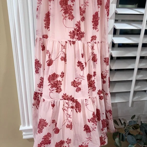 Chelsea28 Floral Print Ruffle Midi Dress sz XS - Picture 7 of 8